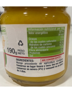 CONCENTRADO DE MANGO ecológico , SIN AZÚCAR AÑADIDO 2