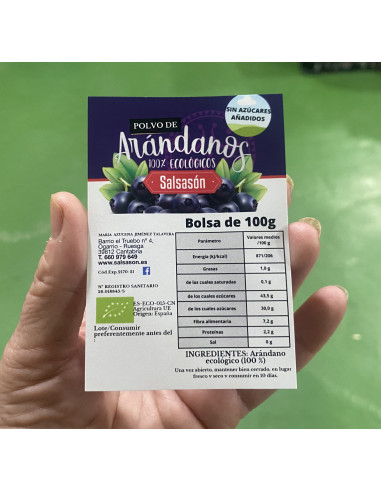 Polvo de arándano eco