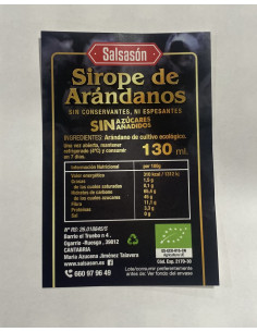 SIROPE DE ARÁNDADO 100% . ECOLÓGICO  ARÁNDANO  SIN AZÚCAR AÑADIDO 2